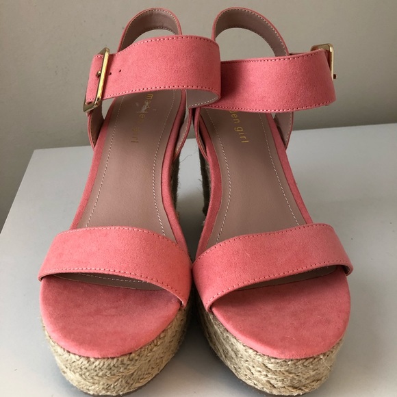 Madden Girl Shoes - Madden Girl pink strappy wedge 4.5” heel